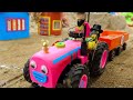 Diy tractor making mini Pencil Wheat Harvesting Machine | diy mini Wheat Flour Mill | HP Mini