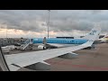 GO-AROUND in Amsterdam | Strong Wind | Beautiful View of Amsterdam | KLM Embraer 190