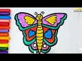 How to draw BUTTERFLY| Drawing, Painting and coloring for kids  |Draw, Paint and Learn