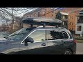 BMW X7 WITH  BMW RAILS AND BMW 520L ROOF BOX