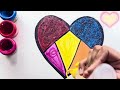 How To Draw A Heart Step by Step ❤️ | Glitter Rainbow Heart Drawing and Coloring 🌈❤️ | Easy Drawings