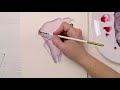 How to paint transparent flowers in watercolor | calla lily painting