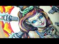 Holley Hot Rod Prismacolor pencil speed drawing by Bryan Collins