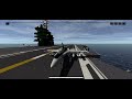 F-18 lands hard on aircraft carrier