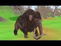 10 Giant Lions vs 5 Zombie Elephant Attack Cow Cartoon vs Buffalo Saved by 2 Woolly Mammoth Mastodon