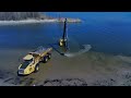 Aerial view dredging the Channel from Sandy Pond to Lake Ontario