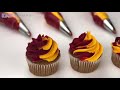 How To Make Fall Themed Rainbow Cupcake Swirls 3 Different Ways - ZIBAKERIZ