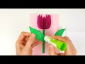 How to make a 3D card for March 8 DIY Colored paper application Mother's Day card DIY