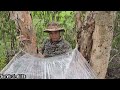 Build a tree shelter using cling film