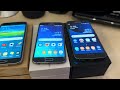 My six Samsung galaxy S series devices with there boxes