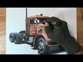 Drawing PETERBILT 281 Semi-Truck from Steven Spielberg’s  