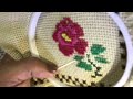 cross stitch for beginners 🍃Tree Leaves embroideryتعليم ايتامين🧵 تطريز ايتامين 🌺تطريز ورقة شجرة🍃