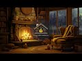 Cozy Reading Ambience with Smooth Jazz 📕 Snowfall, Fireplace Sounds for Sleeping 🔥