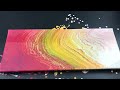 Acrylic pour Painting - Swirl technique with five colors