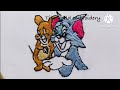 Tom and Jerry  embroidery hoop art | Tom and Jerry  hand embroidery 🪡 tips world embroidery 🧵