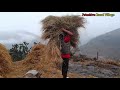 Very Heard Daily Lifestyle of Nepali Himalayan Village After Heavy Snowfall | PrimitiveRuralVillage