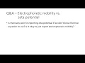 Electrophoretic mobility vs. zeta potential