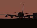 Beautiful Sunset landing on Etihad A380 at Mumbai