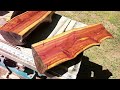 I Made Shelves From A Cedar Log To Decorate My Backyard Garden Tree #outdoordesign #shelving