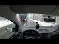 DRIVING THROUGH A WINTER FOREST / 4K / NO MUSIC, NO TALKING