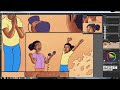 How to finalize an illustrated page for a children book (timelapse)