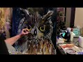 Fluid Acrylic Art - What a Hoot!