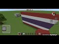 Me building a Thailand flag in Minecraft