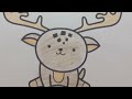 COMO PINTAR UMA RENA BEM FÁCIL - Desenhos prontos para crianças 🦌🎨 #desenhodepintar