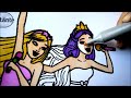 Coloring Pages BARBIE and Chelsea in the Bath Tub Coloring Book Videos For Children Learning Colors