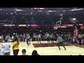 Cleveland Cavaliers warming up vs Hawks