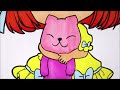 Kawaii Girl with Little Kitten Relaxing and Creative Coloring l Disney Brilliant