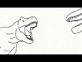 Jurassic Park Trex vs Spinosaurus animation