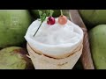 Amazing coconut cutting skills Street Food Bangkok Thailand - Asian street food