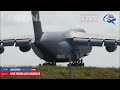 Rare Sighting: Lockheed C-5M Galaxy Touches Down at LAX | Airline Videos Live Broadcast