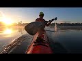 misty dawn paddling on the lake