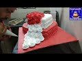 So Yummy Red and White Anniversary Cake | Anniversary Heart Shape Cake
