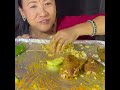 Buff intestine With Oily Fat,Gravy ,Green Chilli,Salad Mukbang||Nepali Food||Himal Rai Real Estate 😋