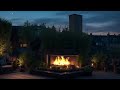 Relaxing Music and Crackling Sound in the Night with Cozy Fireplace for Sleep & Stress | Brown Noise