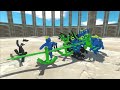 Rainbow Friends Green Team + Blue Team vs Shadow Itself - Animal Revolt Battle Simulator