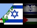 The Israel-Hamas/Gaza War Map Everyday With Flags (7 October 2023-13 March 2024)