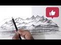 How to make mountains with pencil/Drawing mountains /step by step