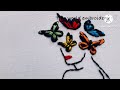 Butterfly with girl embroidery 🧵 | Butterfly | Tips world embroidery hoop art 🪡