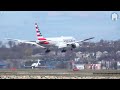 (4K) 8 MINUTES of SUNNY BOSTON LANDINGS! - Boston Logan Airport [KBOS/BOS]