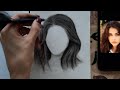 New View of My Art Room 🌿 Learn How To Draw Hair ? A Charcoal Drawing 🖋️ Realistic Hair Drawing 🪄