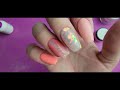 Dip With Me: Peachy Spring Nails ~ Dip Powder Scrub Ombre and Color Block