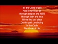 Circle of Life (w/ lyrics) From Disney's 